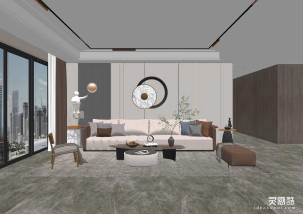 现代客厅 沙发茶几组合丨