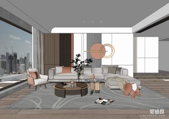 现代客厅 沙发茶几组合丨