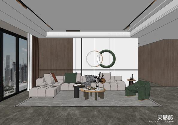 现代客厅 沙发茶几组合丨