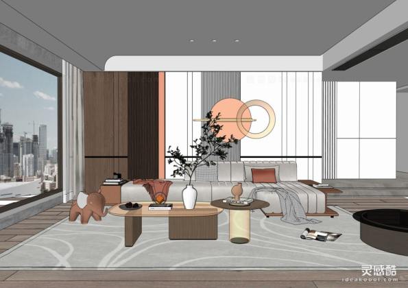 现代客厅 沙发茶几组合丨