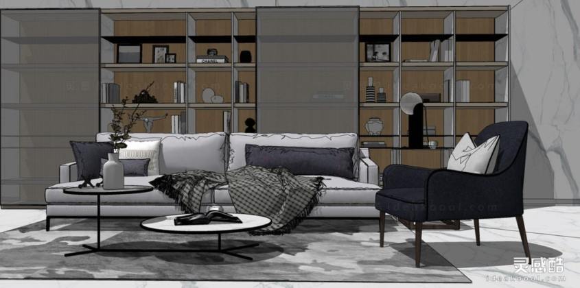 现代客厅 沙发茶几组合丨
