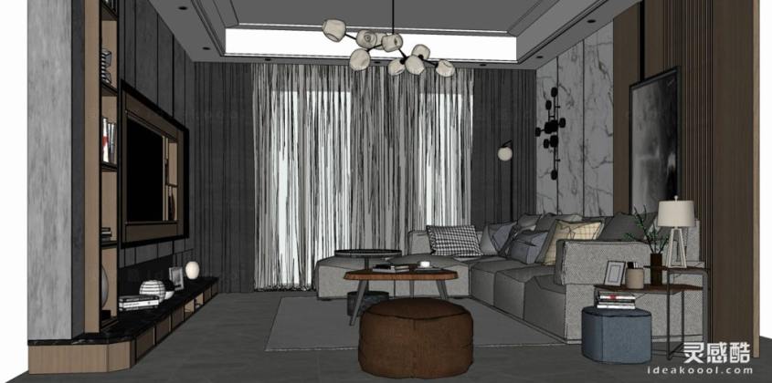 现代客厅 沙发茶几组合丨