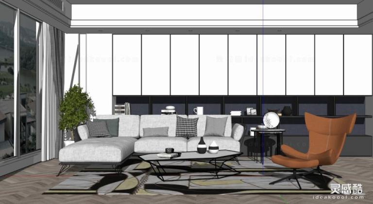 现代客厅 沙发茶几组合丨