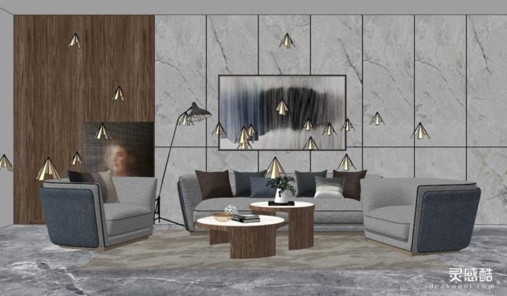 现代客厅 沙发茶几组合丨