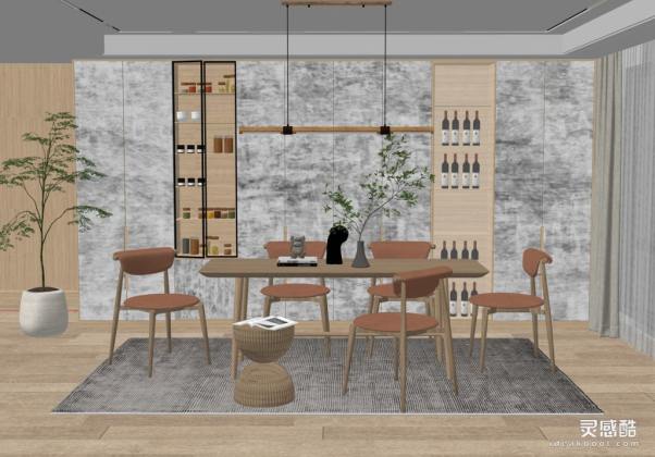 侘寂家居餐厅 餐桌餐椅组合丨