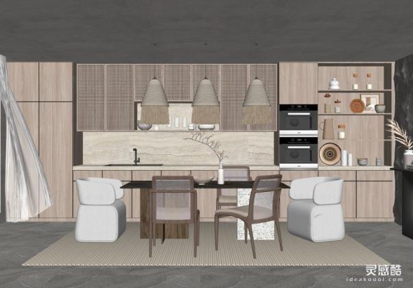 侘寂家居餐厅 餐桌餐椅组合丨