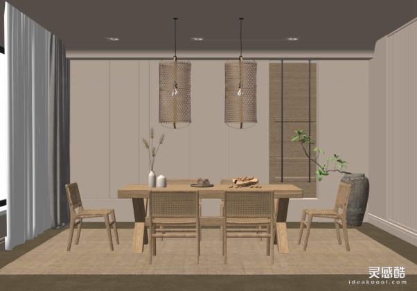 餐厅 餐桌餐椅组合 吊灯丨