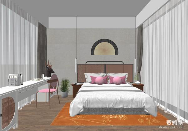 儿童房 现代家居卧室 床头柜丨
