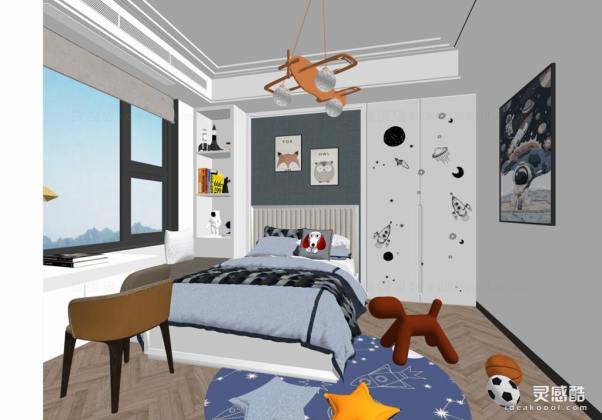 儿童房 现代家居卧室丨