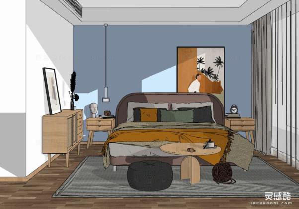 儿童房 现代家居卧室 床头柜丨