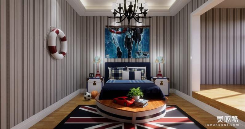 海洋主题儿童房 现代家居卧室 床头柜丨