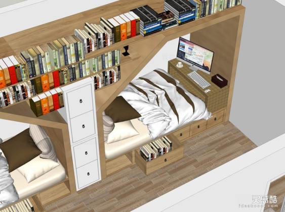 儿童房 现代家居卧室 宿舍丨