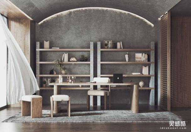 书房 书架 书桌丨