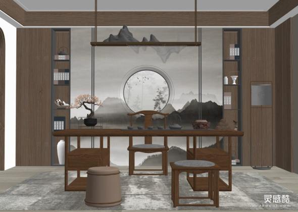 新中式书房 书桌丨