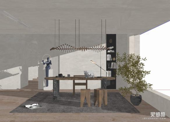 书房 书桌 吊灯丨