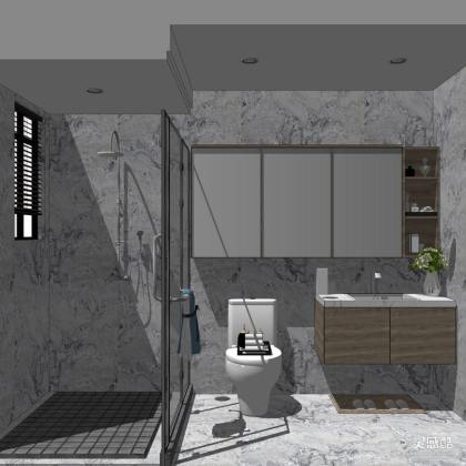 卫生间 洗手台 马桶 浴室淋浴丨