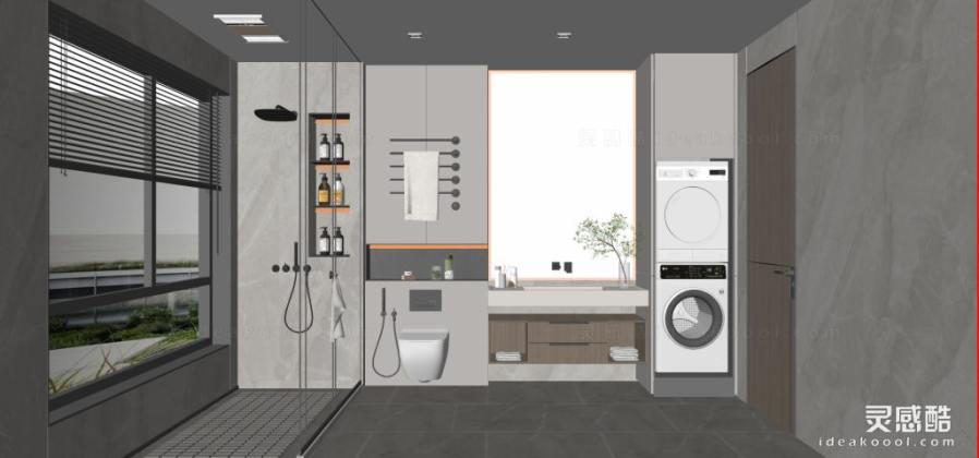卫生间 浴室 洗手台 洗衣机 马桶丨