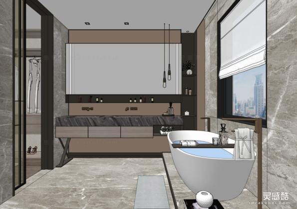 卫生间 浴室 浴缸 洗手台丨