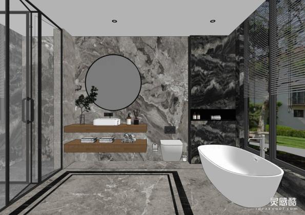 卫生间 浴室 浴缸 洗手台丨