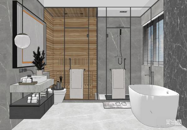 卫生间 浴室 浴缸 洗手台 马桶丨