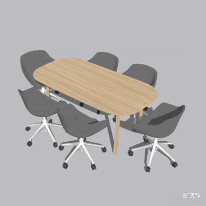 小型会议桌 办公椅丨
