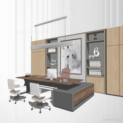 办公室办公桌椅组合 办公椅 书柜书架丨