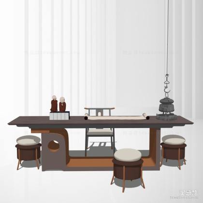 新中式禅意茶桌丨