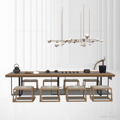 新中式禅意茶桌 吊灯丨