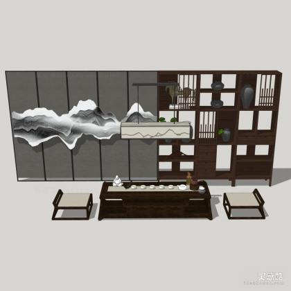 禅意中式泡茶桌丨