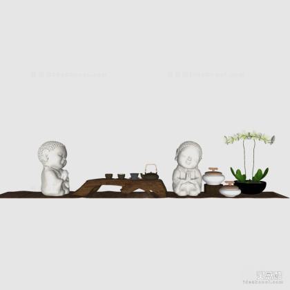 禅意中式泡茶桌椅组合丨