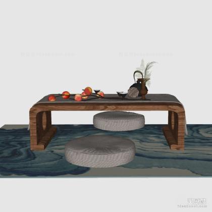 禅意中式泡茶桌椅组合丨