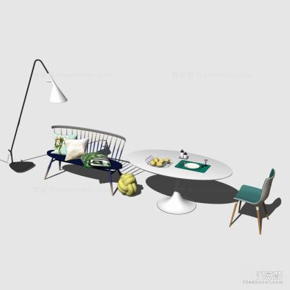 现代桌椅组合丨