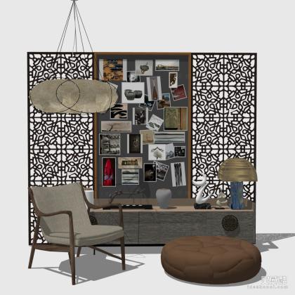 现代轻奢客厅组合 茶几沙发组合丨