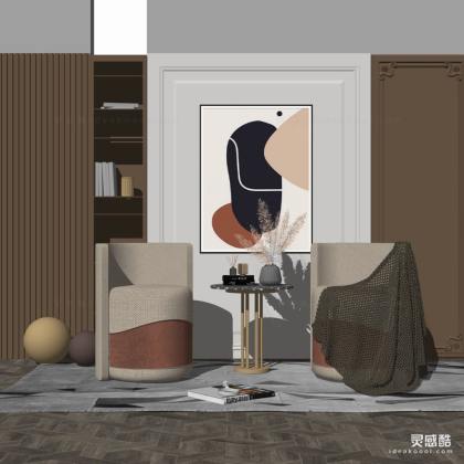 北欧休闲椅 挂画丨
