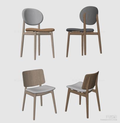 北欧单椅 餐椅丨