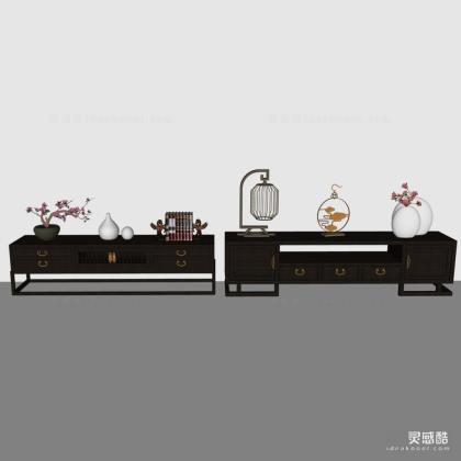 中式电视柜 边柜丨