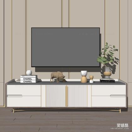 北欧轻奢电视柜 花瓶丨