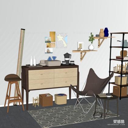 北欧边柜 休闲椅丨