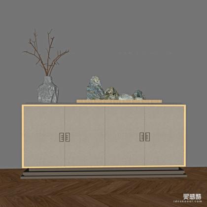 新中式玄关柜丨