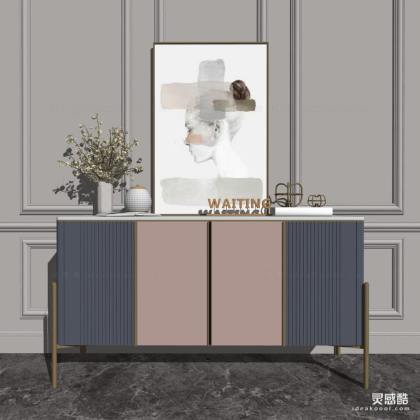 现代边柜 花瓶丨