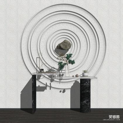 新中式玄关柜 案几丨