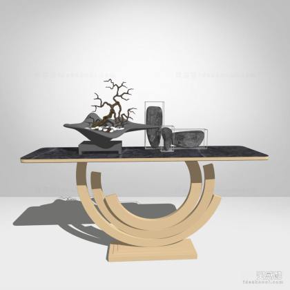 中式端景台 案台 盆景丨