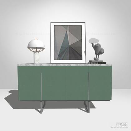 现代边柜丨