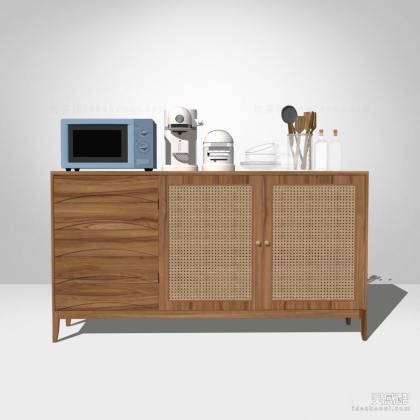 餐边柜 微波炉 咖啡机丨