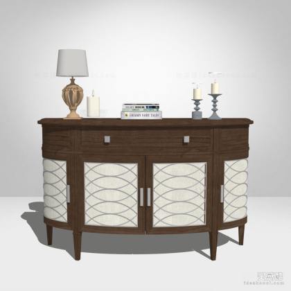 美式边柜 台灯 烛台丨