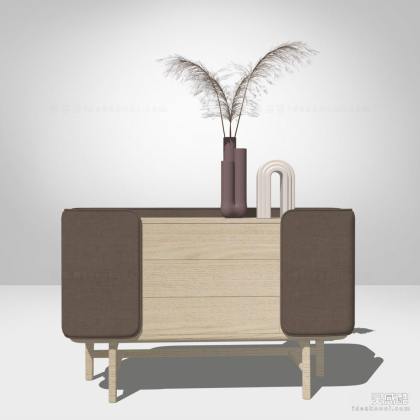 现代优雅边柜 花瓶丨