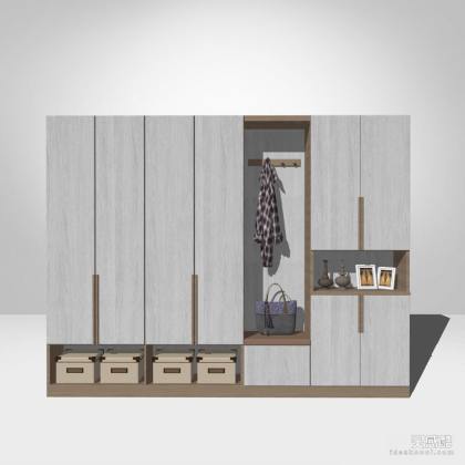 现代衣柜 鞋柜丨