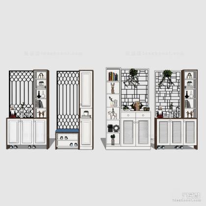 鞋柜储物柜 展示柜丨