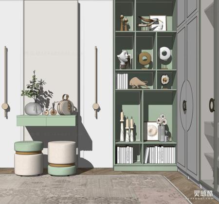 现代衣柜 储物柜 雕塑摆件丨