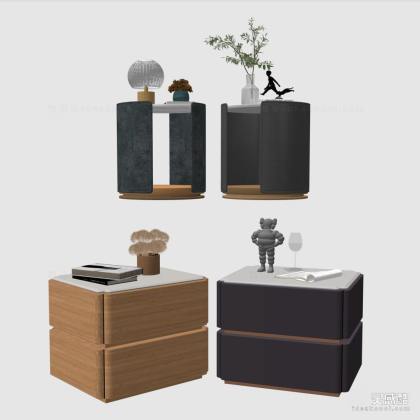 现代轻奢床头柜丨